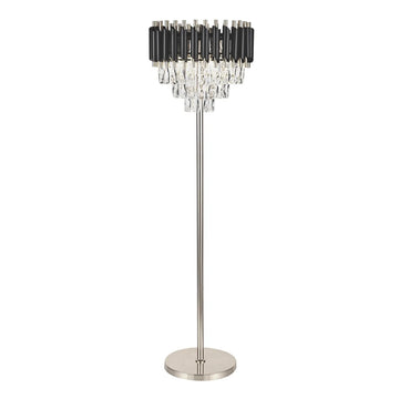 Vloerlamp Odessa Zilver Zwart