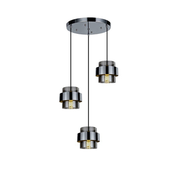 Hanglamp Lucille Zilver 3 Lichts