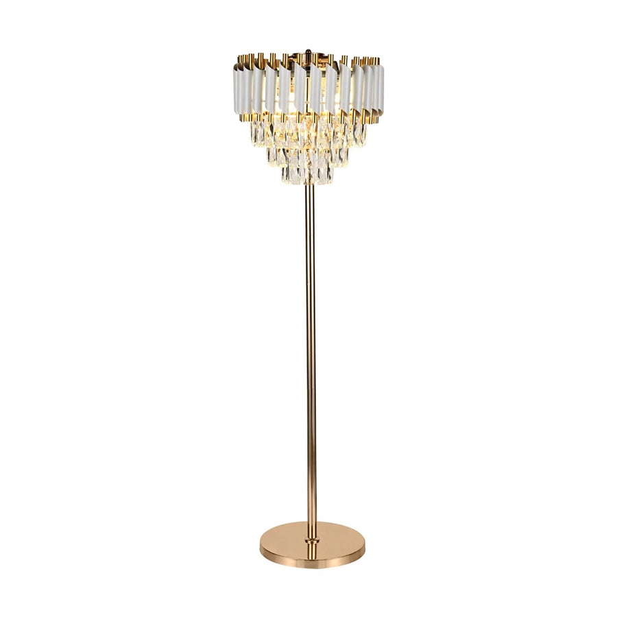 Vloerlamp Odessa Goud Wit