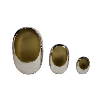 Kaarshouder Lucia Set van 3 Zilver