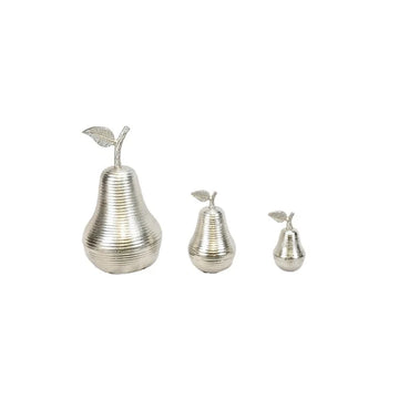 Luxe Peren Decoratie Set van 3 Zilver