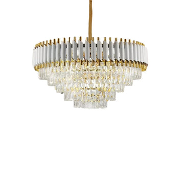 Hanglamp Odessa Rond Wit Goud L