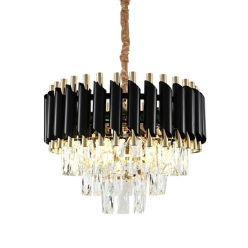 Hanglamp Odessa Rond Zwart S Goud