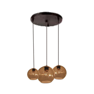 Hanglamp Stellar Smoke Glas Bruin 3 Lichts