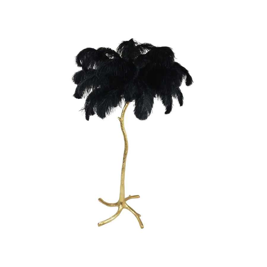 Vloerlamp Pauw Goud Zwart