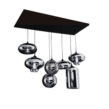 Hanglamp Stellar Smoke Glas 7 Lichts Mix