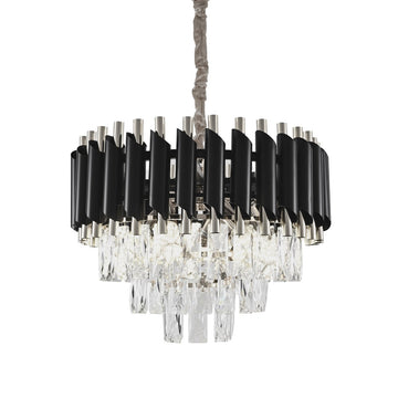 Hanglamp Odessa Rond Zwart Zilver S