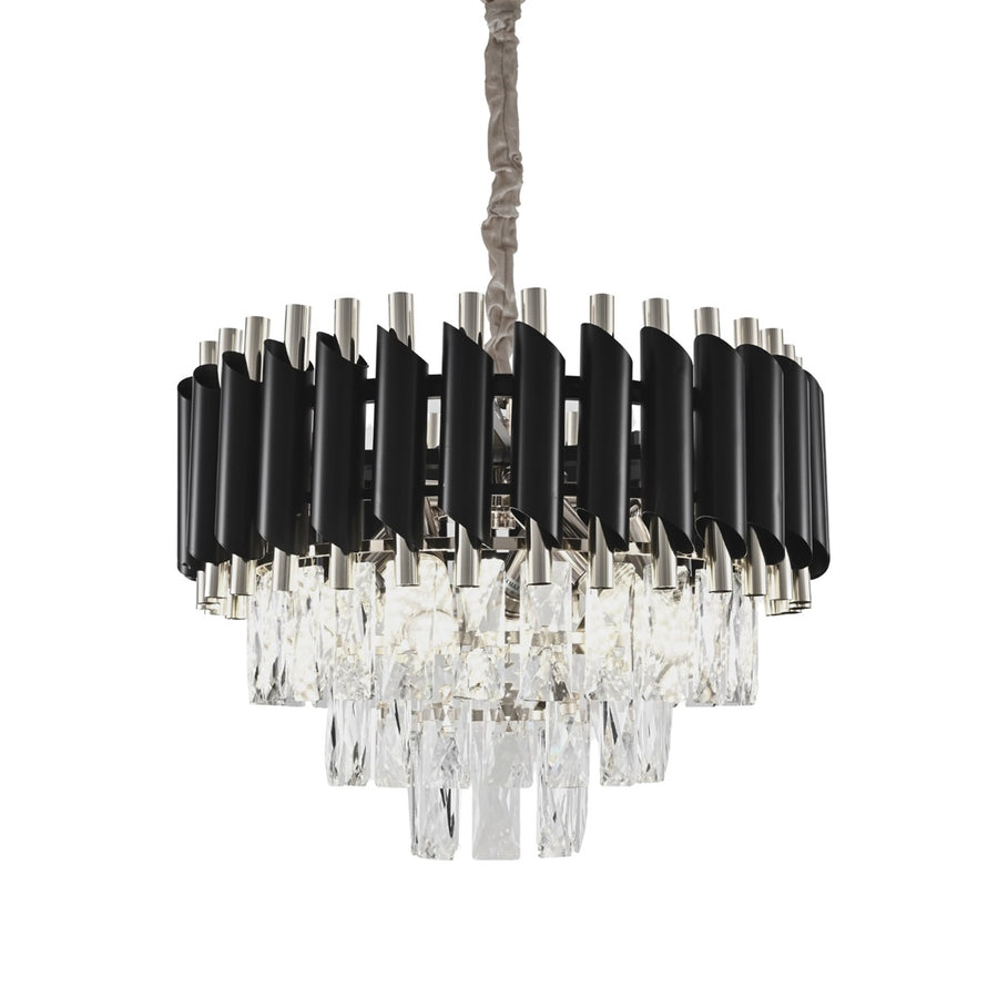 Hanglamp Odessa Rond Zwart Zilver S