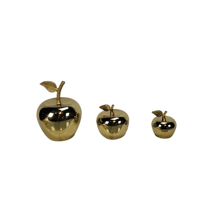 Luxe Appel Decoratie Set van 3 Goud
