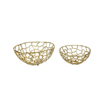 Rivera Decoratie Schalen Set Goud L