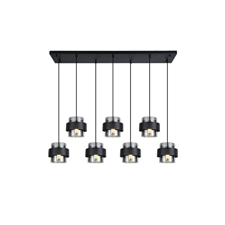 Hanglamp Lucille Zwart 7 Lichts
