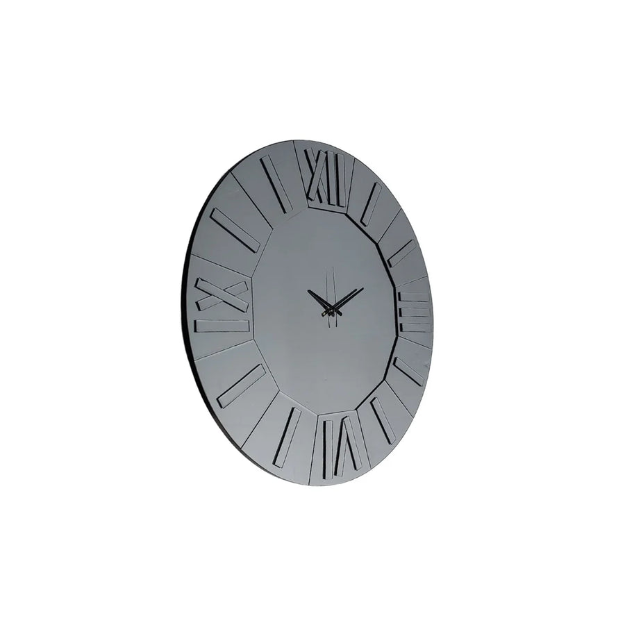Spiegel Wandklok Elegance Grijs M