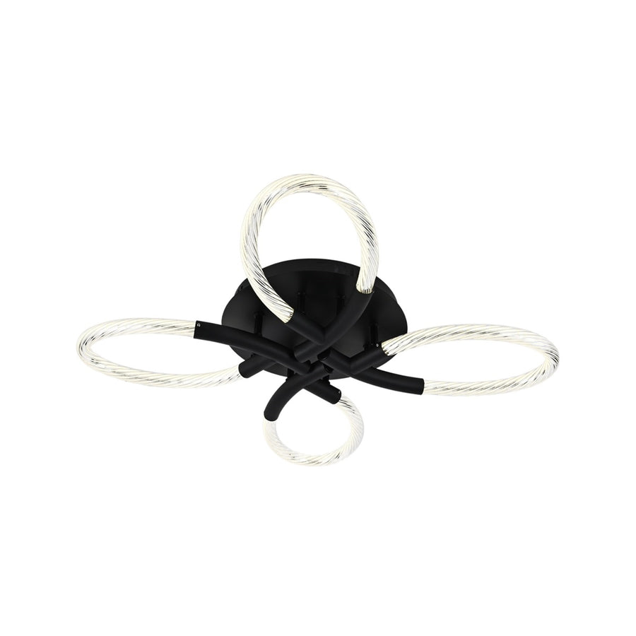 Plafondlamp Flower LED Zwart
