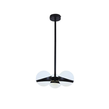 Hanglamp Fiona Opaal Glas Zwart 3 Lichts