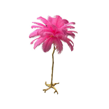 Vloerlamp Pauw Goud Roze