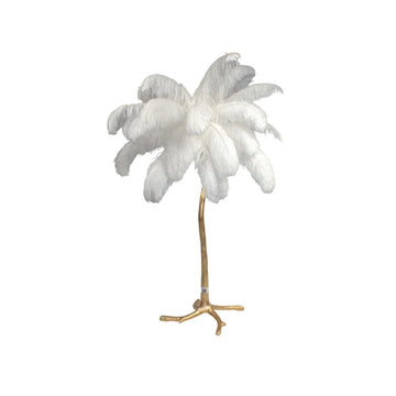Vloerlamp Pauw Goud Wit
