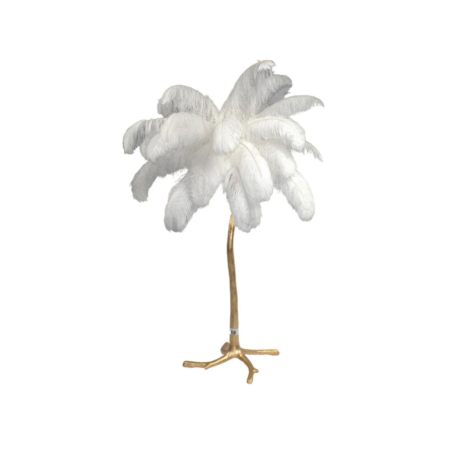 Vloerlamp Pauw Goud Wit