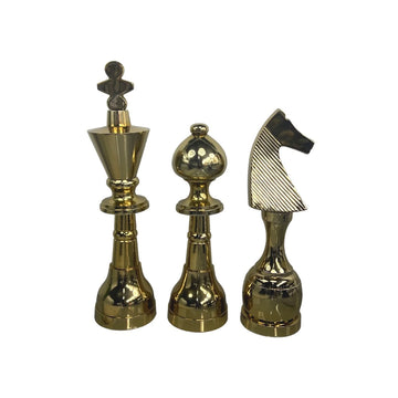 Chess Decoratie Schaakset van 3 Goud