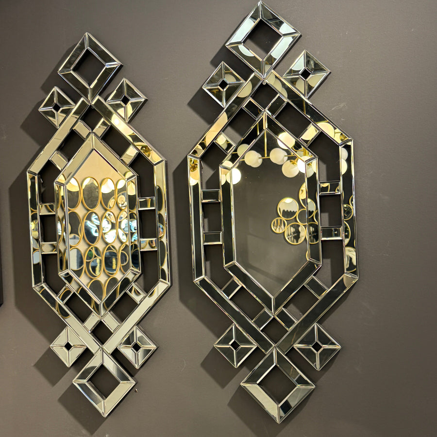 Spiegel Arabesk Grijs M